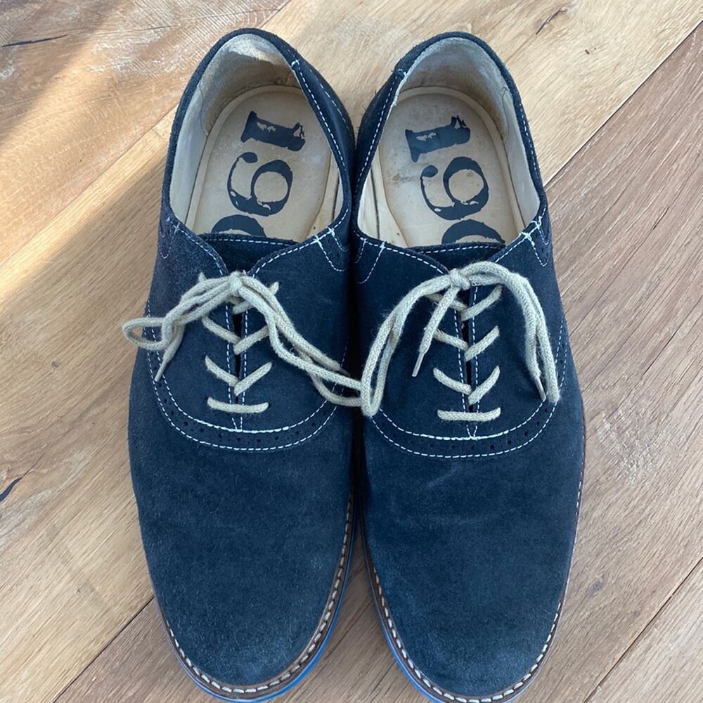 1901 Blue Suede Oxfords